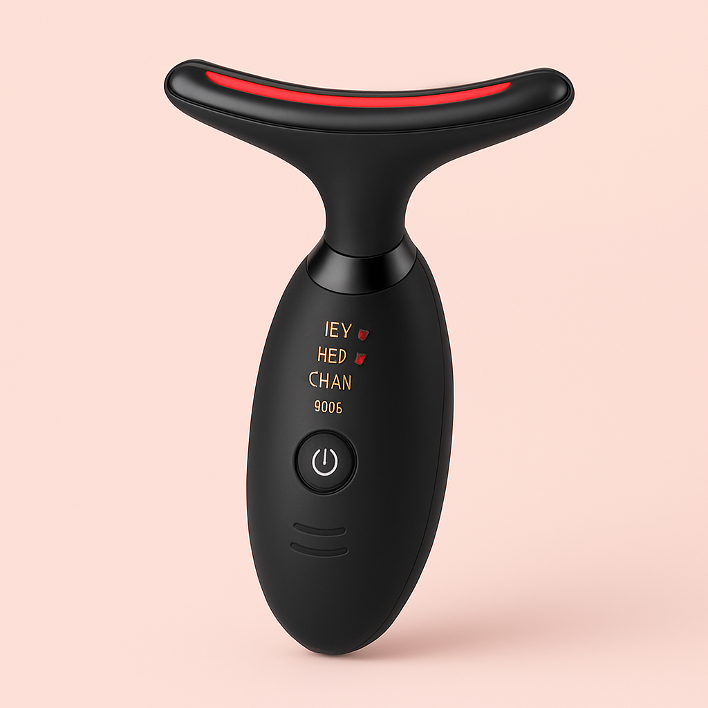 RadiantSkin™️ - Massaggiatore anti-età viso e collo con LED e EMS